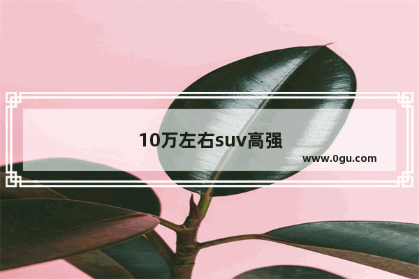 10万左右suv高强度钢用量排名