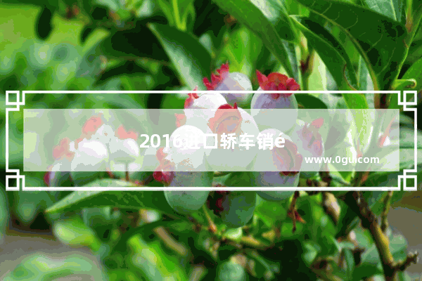 2016进口轿车销量排名