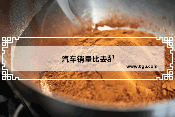 汽车销量比去年增幅120%说明什么