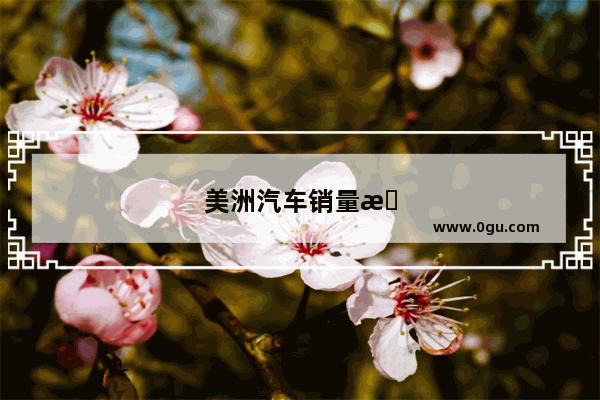 美洲汽车销量排行榜前十名品牌