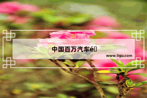 中国百万汽车销量