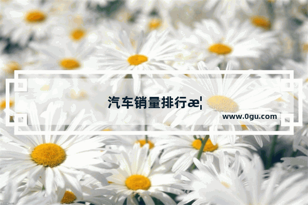 汽车销量排行榜两厢