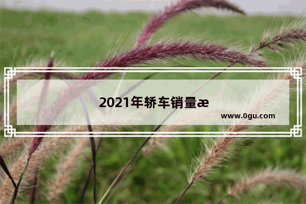 2021年轿车销量排行榜七月