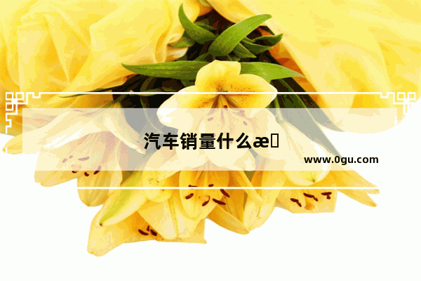 汽车销量什么时候公布的