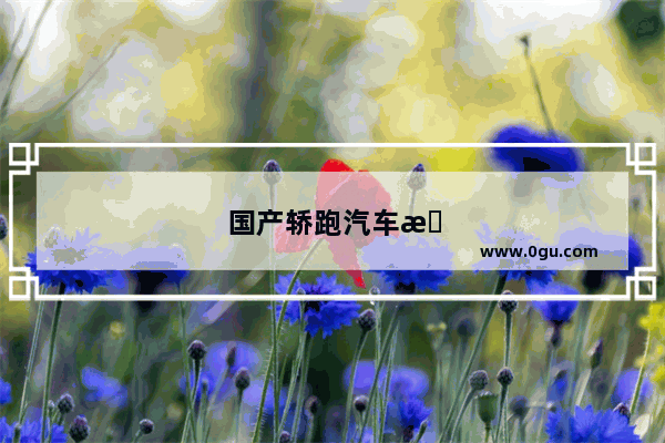 国产轿跑汽车有几款