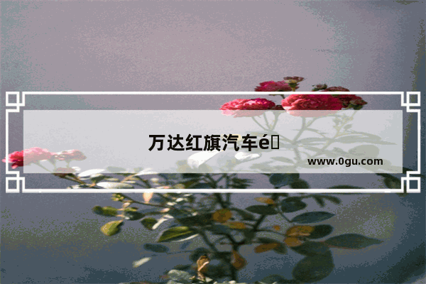 万达红旗汽车销量怎么样啊