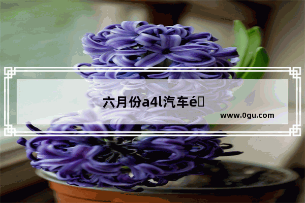 六月份a4l汽车销量多少辆