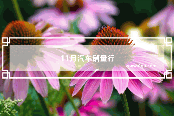 11月汽车销量行情走势图